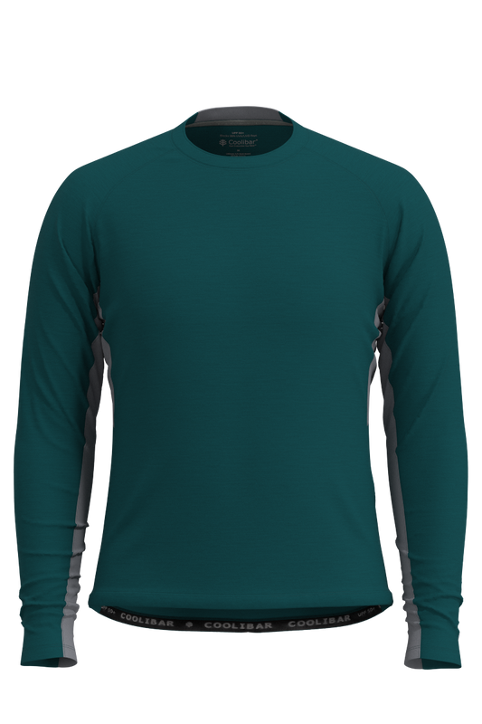 Men's Ultimate Long Sleeve Rash Guard | Transformative Teal Line