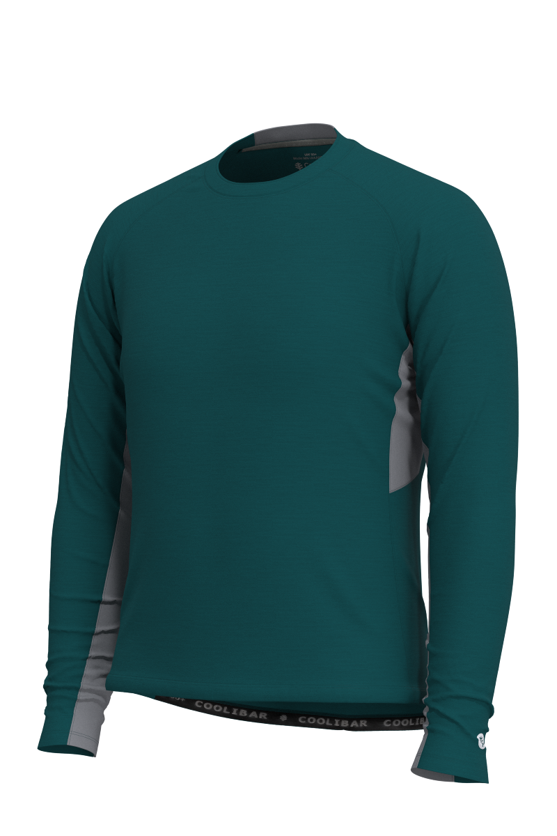 Men's Ultimate Long Sleeve Rash Guard | Transformative Teal Line