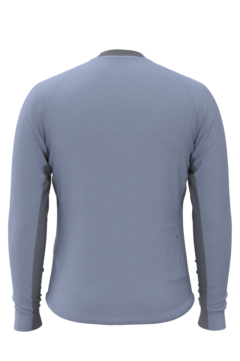 Men's Ultimate Long Sleeve Rash Guard | Periwinkle Line Texture