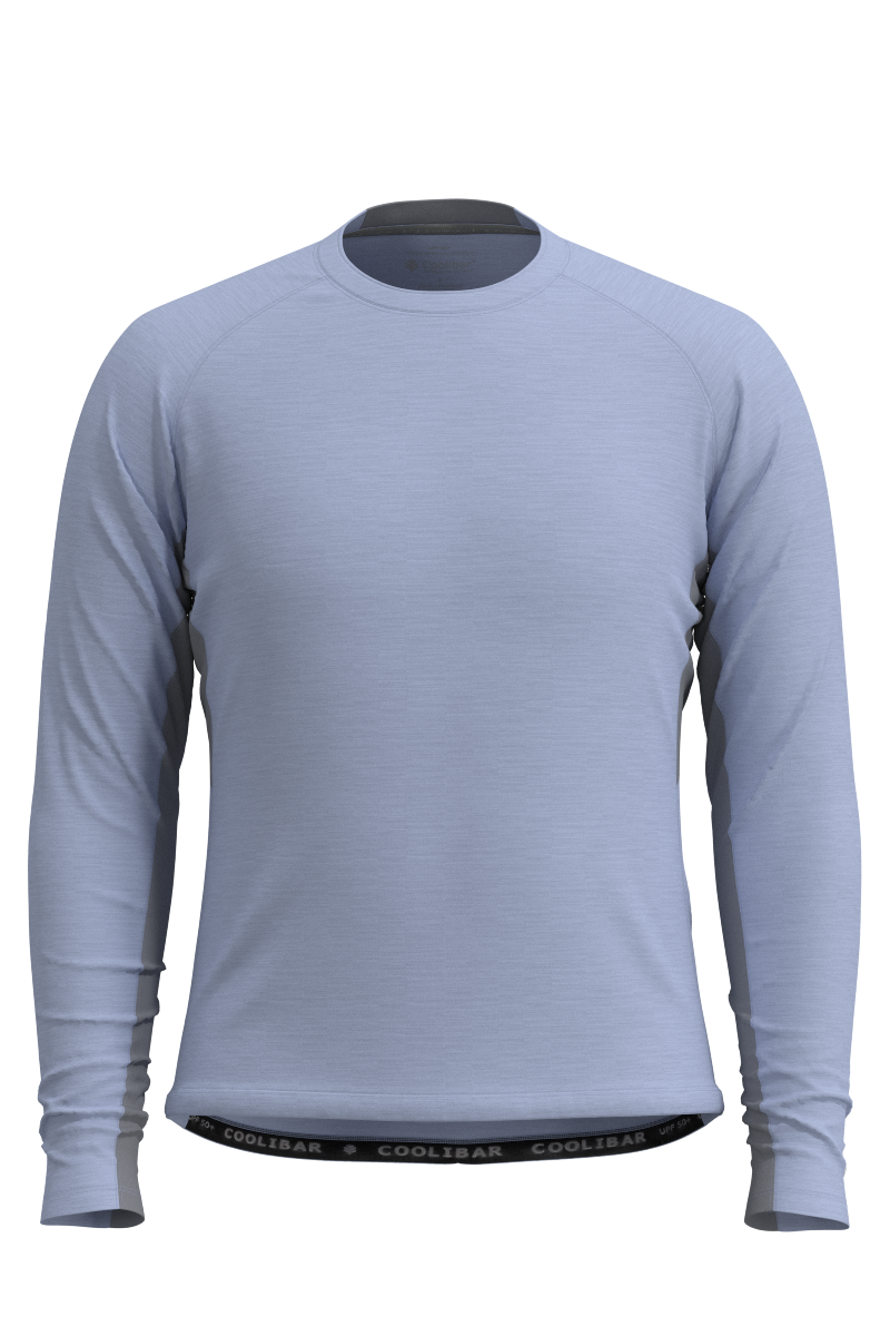 Men's Ultimate Long Sleeve Rash Guard | Periwinkle Line Texture