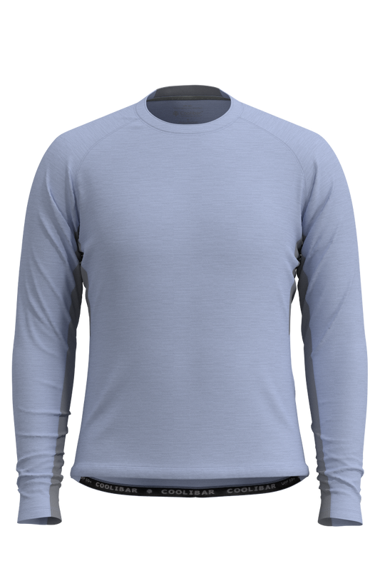 Men's Ultimate Long Sleeve Rash Guard | Periwinkle Line Texture