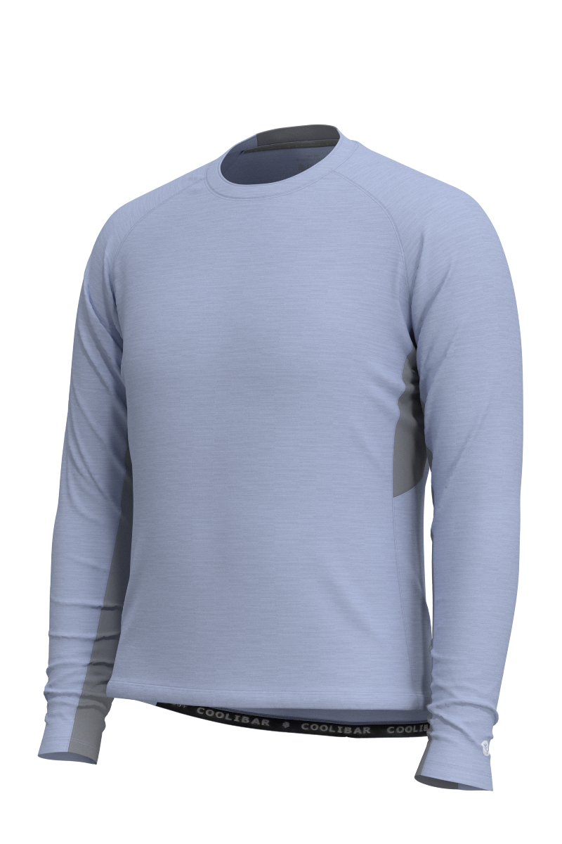 Men's Ultimate Long Sleeve Rash Guard | Periwinkle Line Texture