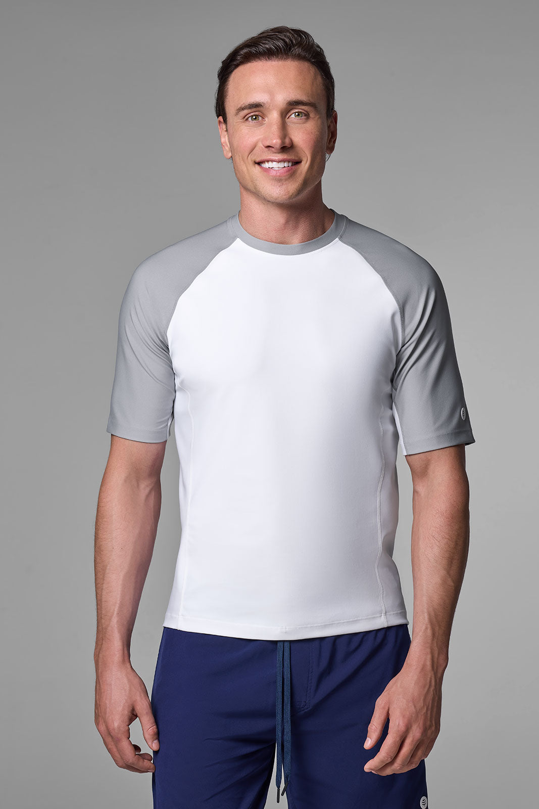 Men's Hightide Short Sleeve Swim Shirt | Colorblock Slate