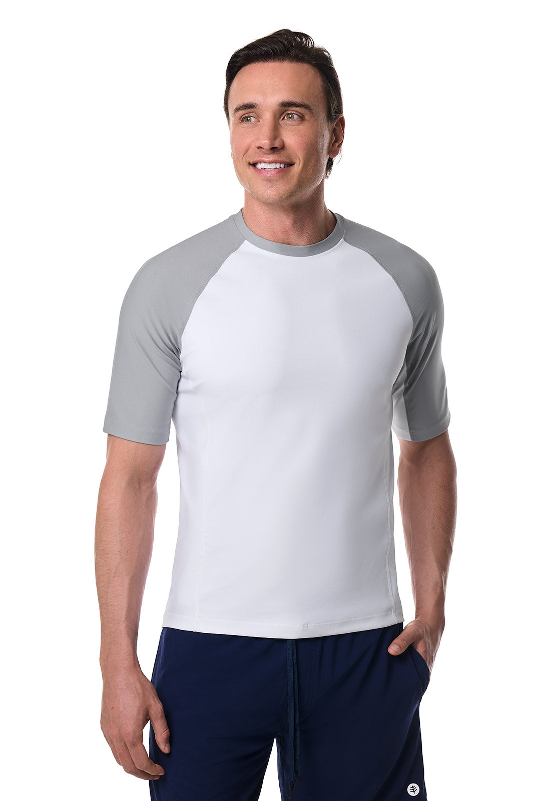 Men's Hightide Short Sleeve Swim Shirt | Colorblock Slate