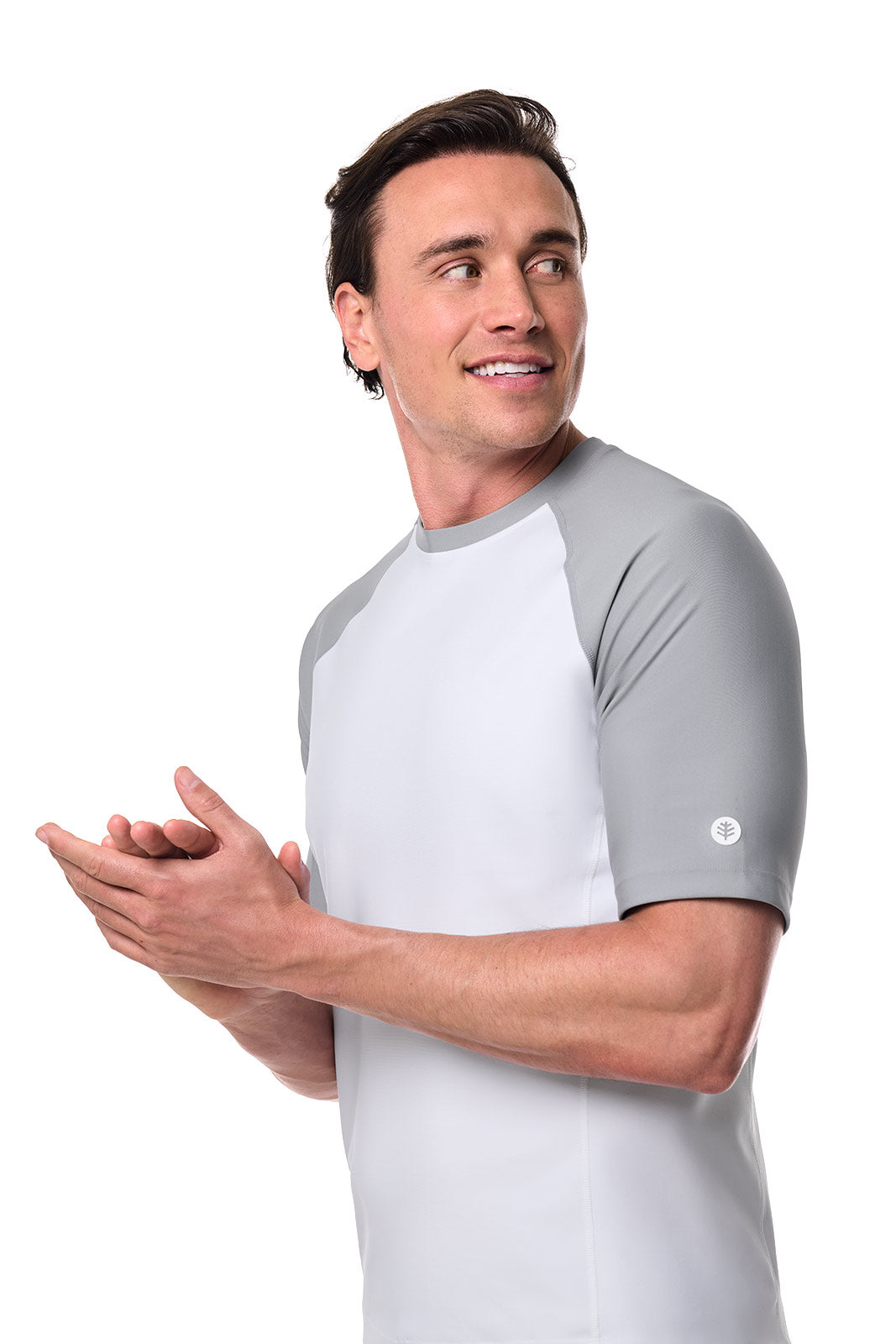 Men's Hightide Short Sleeve Swim Shirt | Colorblock Slate