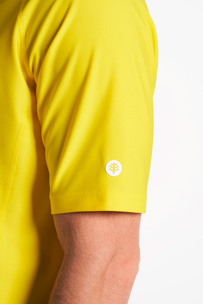 Men's Hightide Short Sleeve Swim Shirt | Bold Yellow