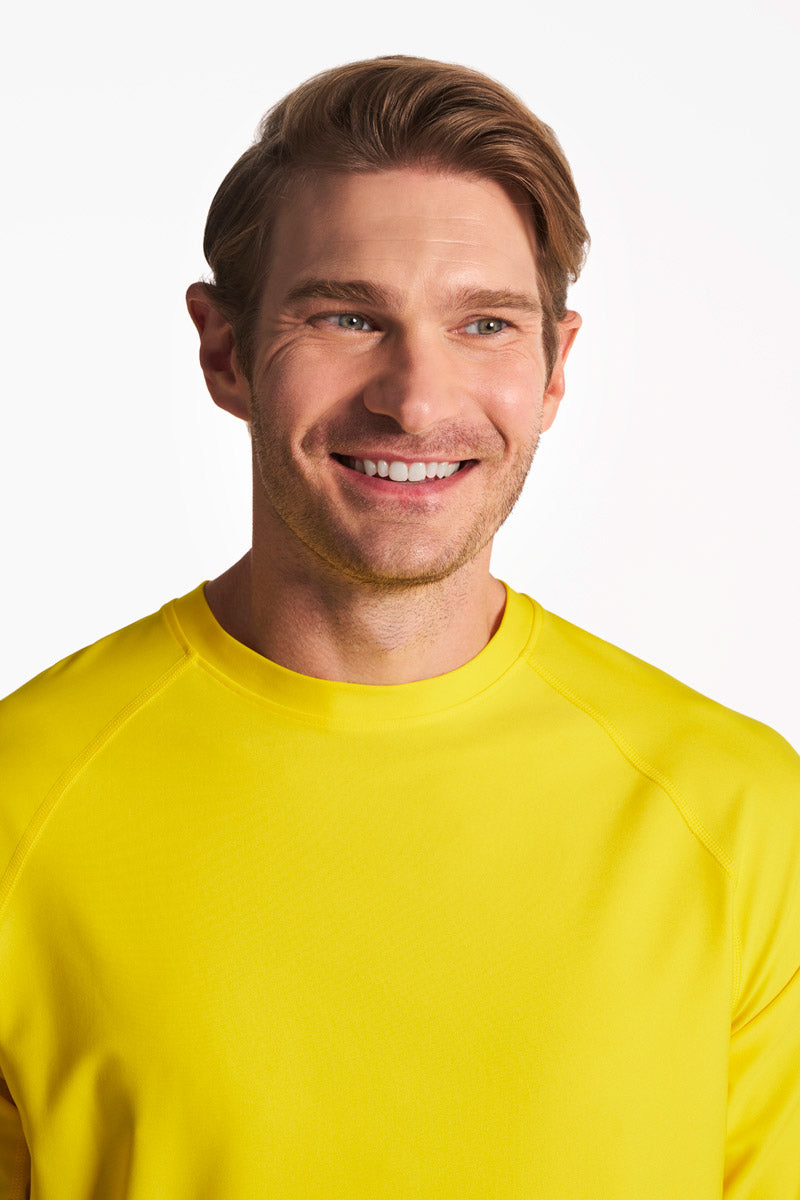 Men's Hightide Short Sleeve Swim Shirt | Bold Yellow