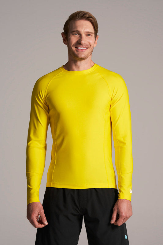 Men's Hightide Long Sleeve Swim Shirt | Nautical Yellow