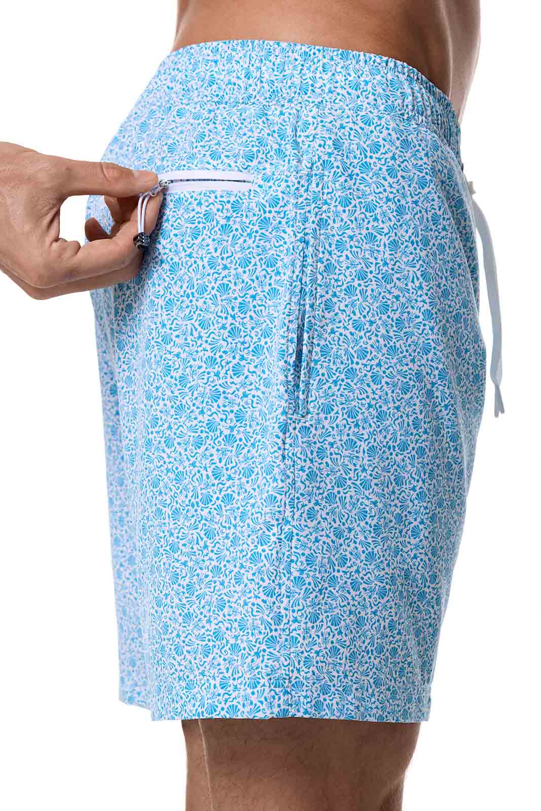 Men's Kahuna Swimming Shorts | Malibu Blue Shell We