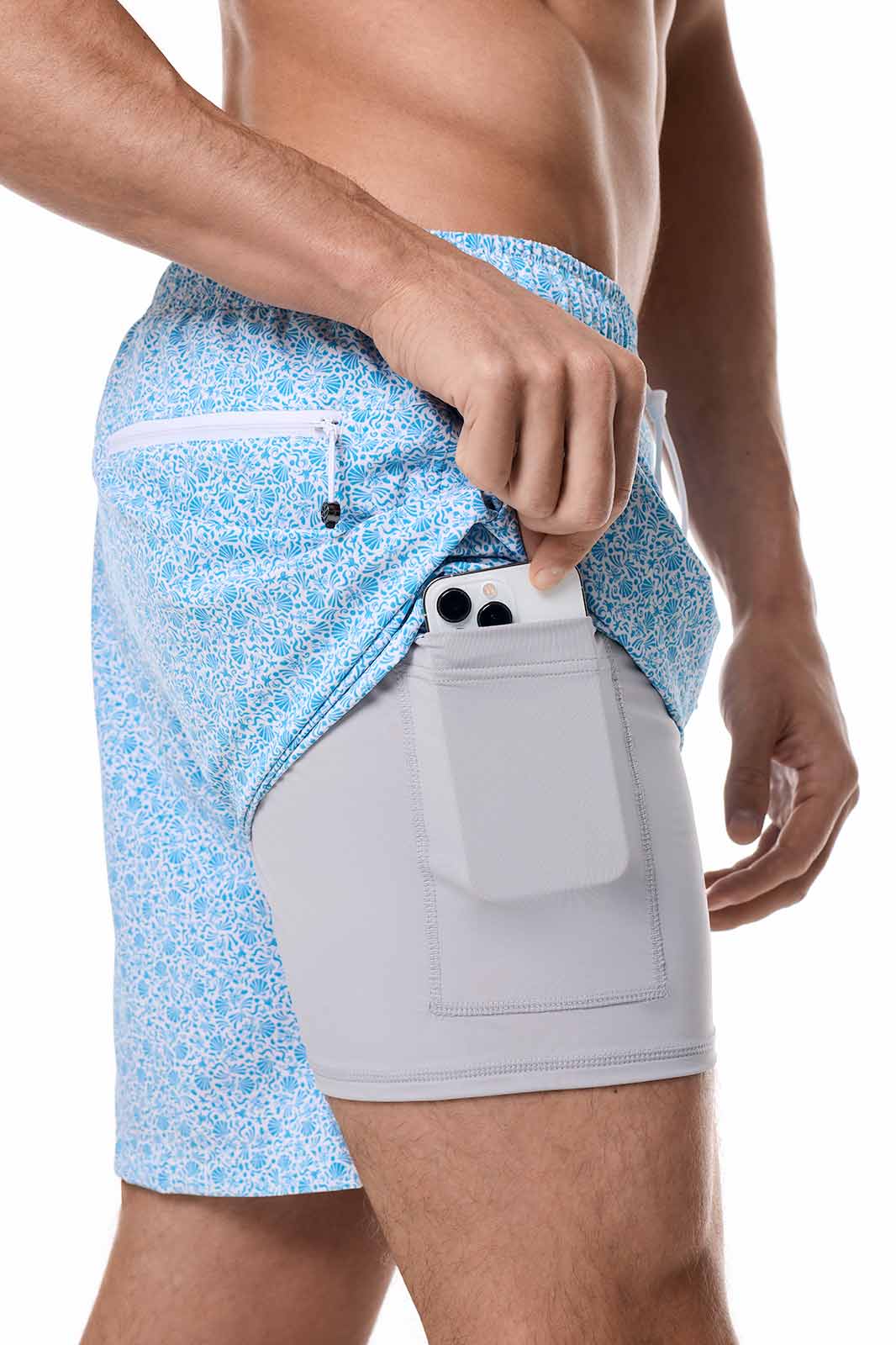 Men's Kahuna Swimming Shorts | Malibu Blue Shell We