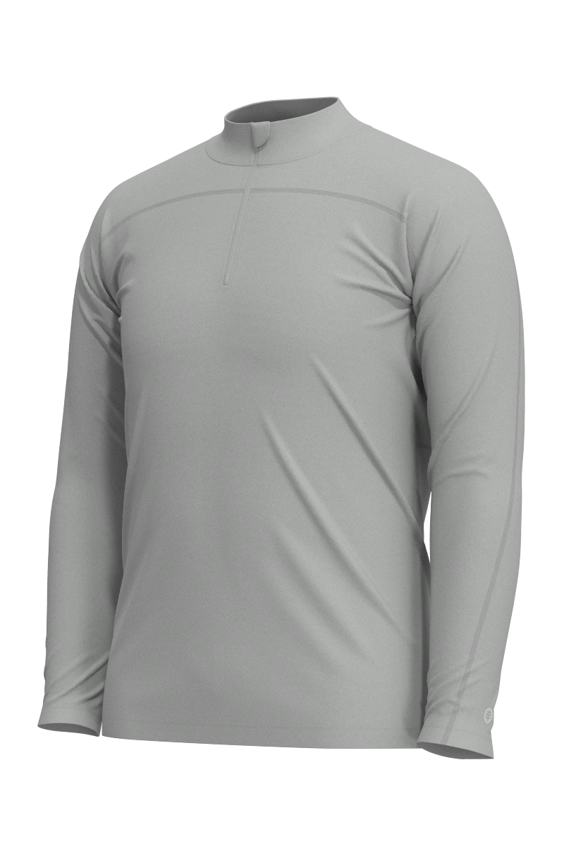 Men's Nocona Zip Rash Guard | Sleek Grey