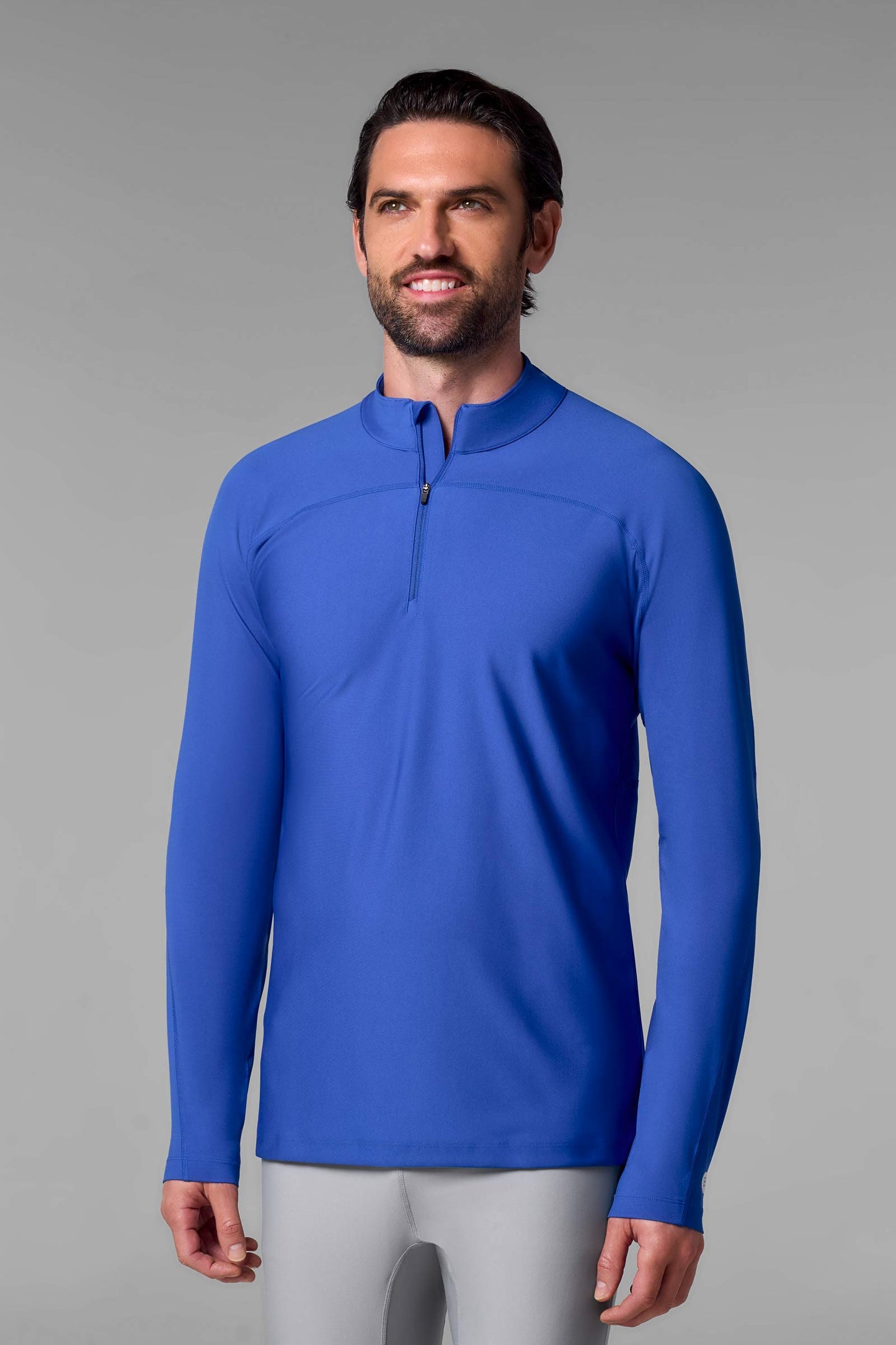 Men's Nocona Zip Rash Guard | Baja Blue