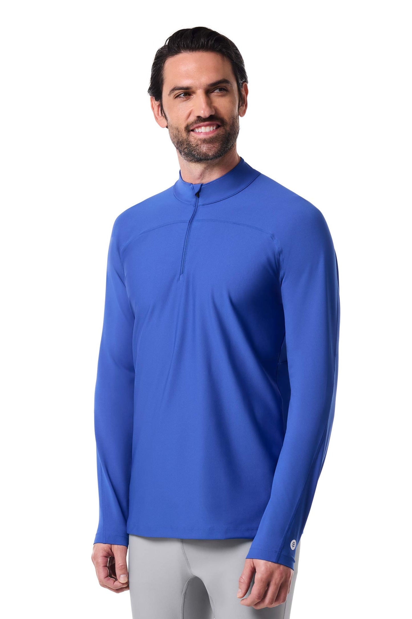 Men's Nocona Zip Rash Guard | Baja Blue
