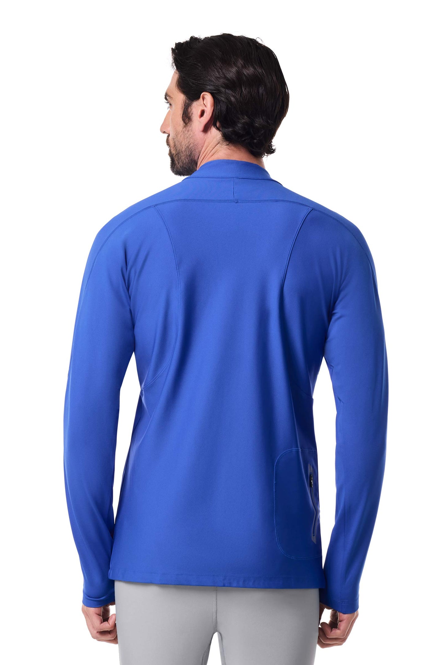 Men's Nocona Zip Rash Guard | Baja Blue