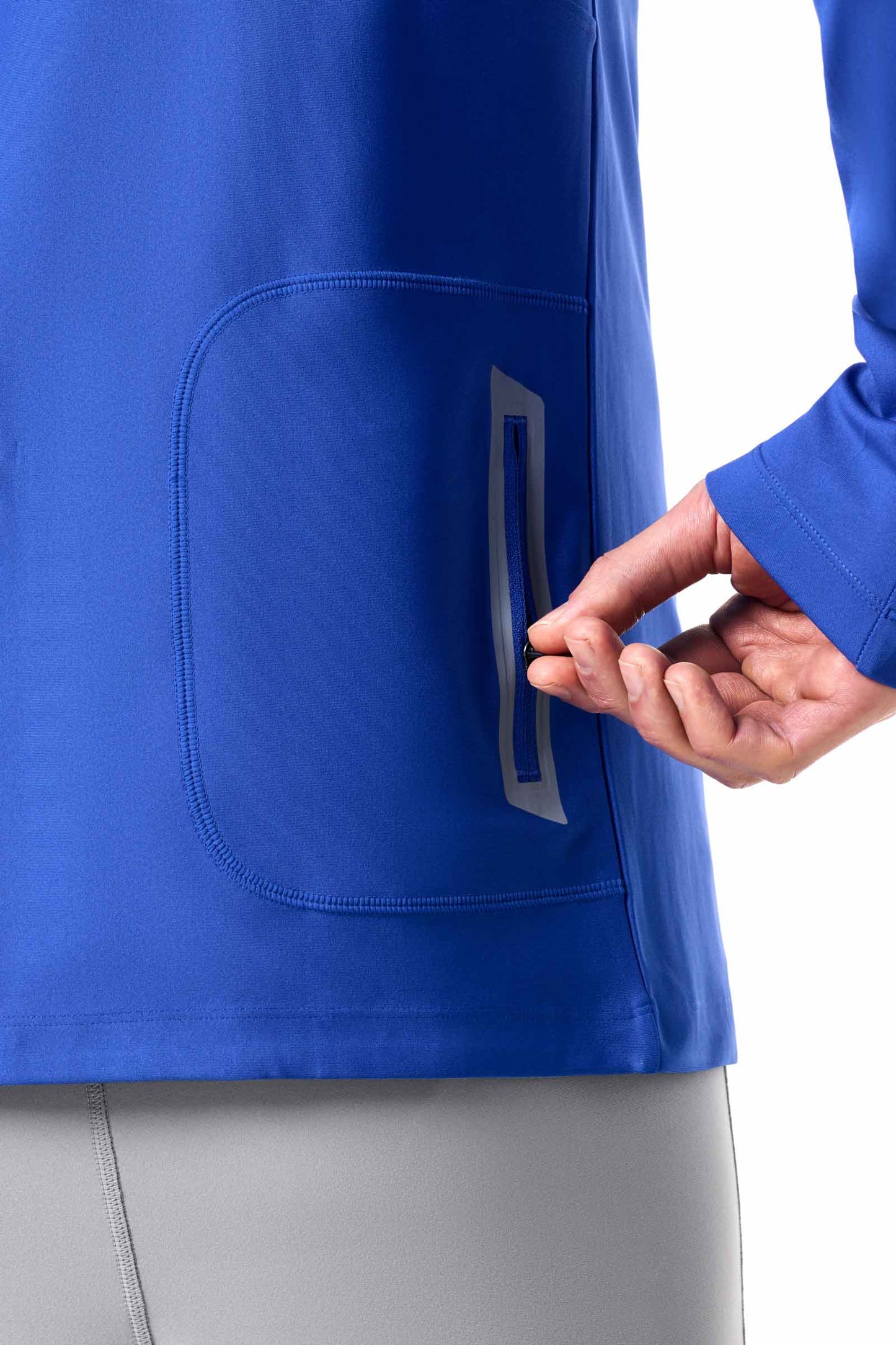 Men's Nocona Zip Rash Guard | Baja Blue
