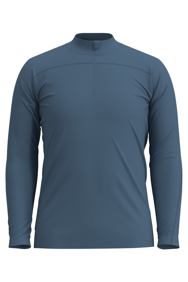 Men's Nocona Zip Rash Guard | Blue Dusk
