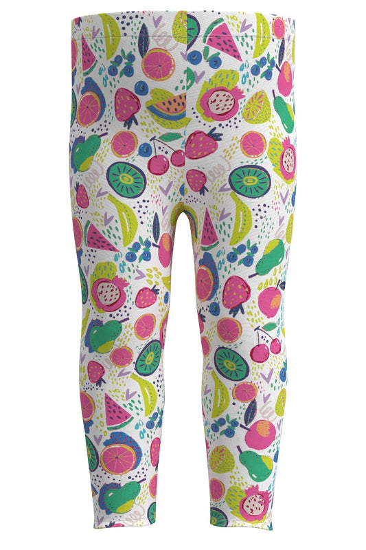 Kid's Wave Swim Tights | White Fruit Party