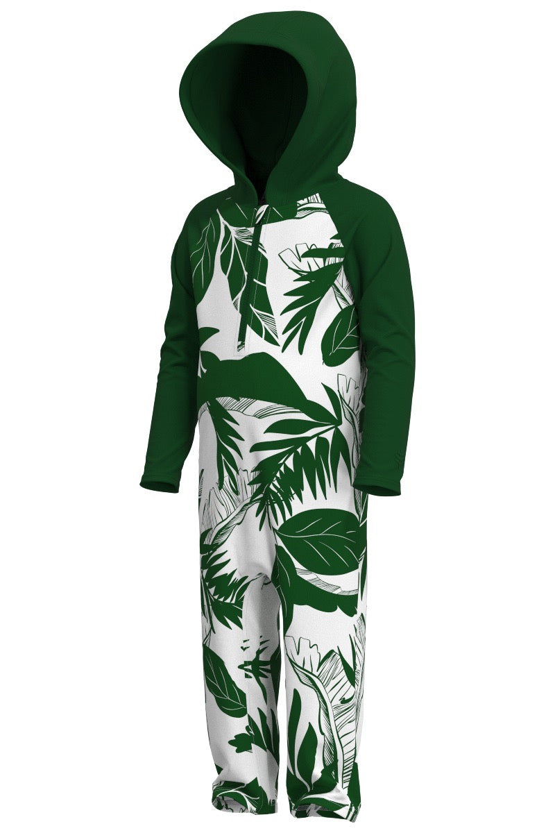 Kid's Finn Hooded One-Piece Swimsuit | Eden Colorblock