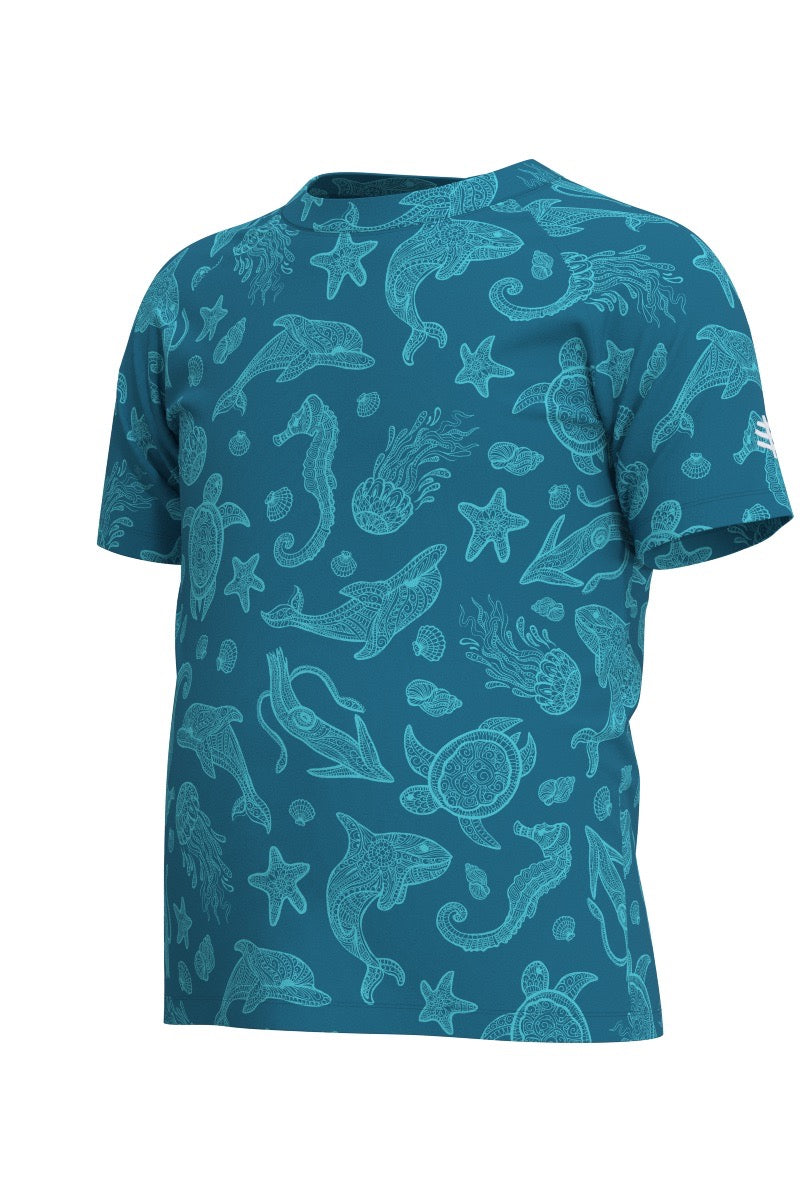 Kid's Sandshark Short Sleeve Surf Shirt | Bluejay Ocean Animals