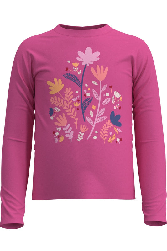 Kid's Sandshark Long Sleeve Surf Shirt | Tulip Pink Blooming Forest