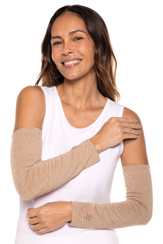 Women's Navagio Sun Sleeves | Dark Taupe Heather | Core