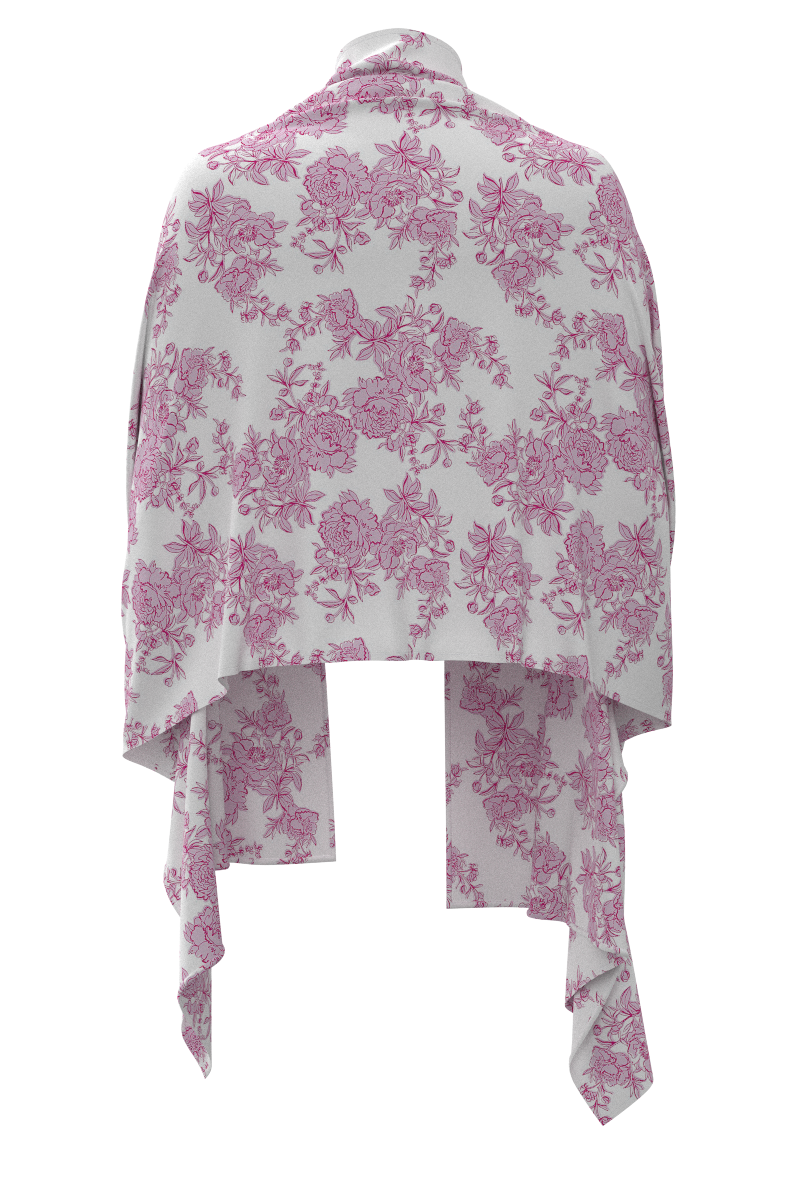Women's Bhakti Sun Shawl | Fuchsia Bouquet