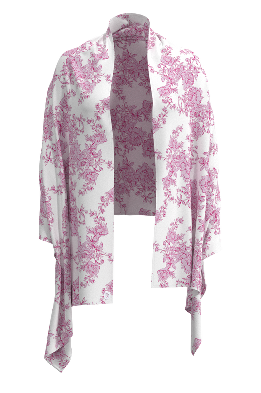 Women's Bhakti Sun Shawl | Fuchsia Bouquet