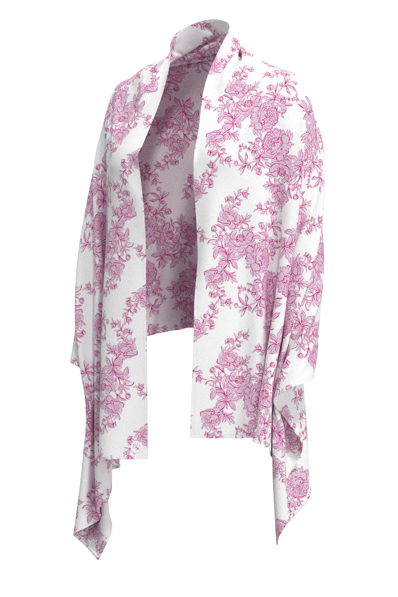 Women's Bhakti Sun Shawl | Fuchsia Bouquet