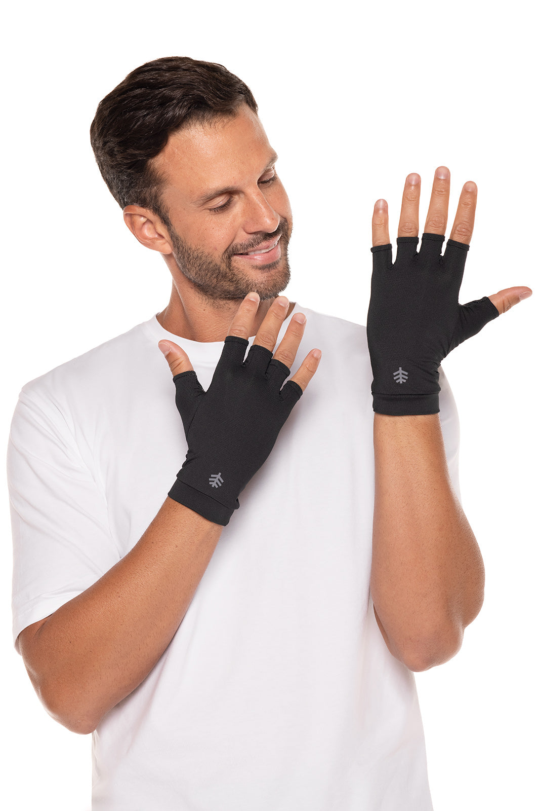 Unisex Ouray UV Fingerless Gloves | Black