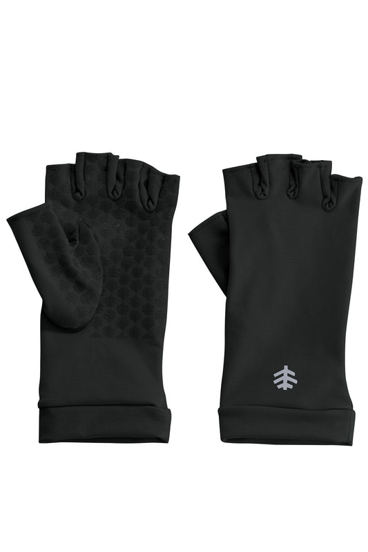 Unisex Ouray UV Fingerless Gloves | Black