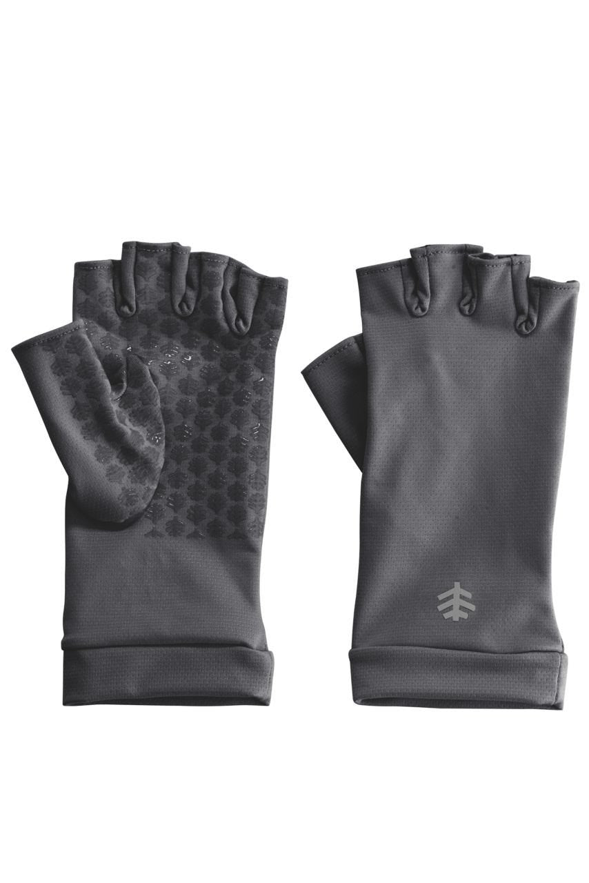 Unisex Ouray UV Fingerless Gloves | Charcoal