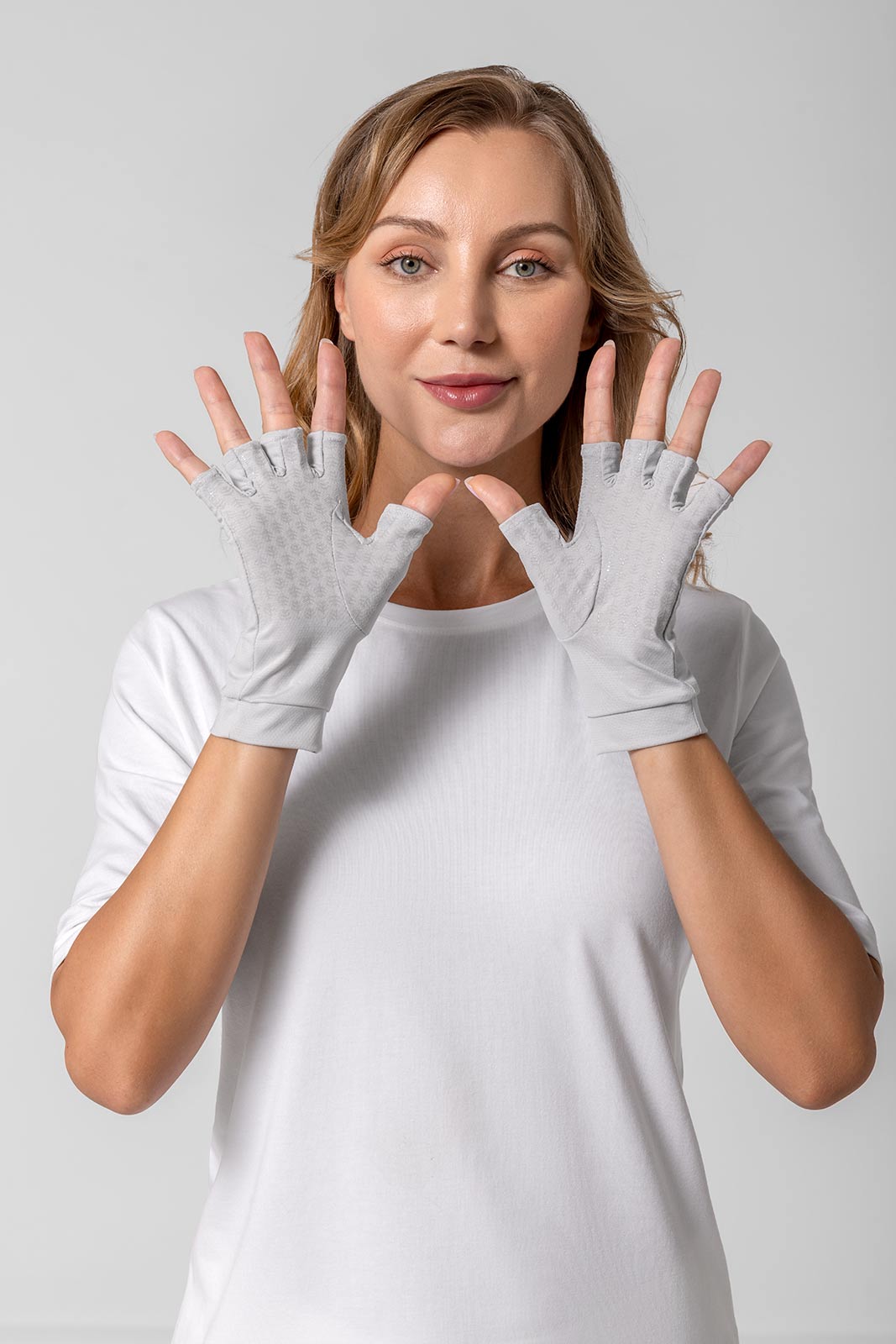 Unisex Ouray UV Fingerless Gloves | Sleek Grey