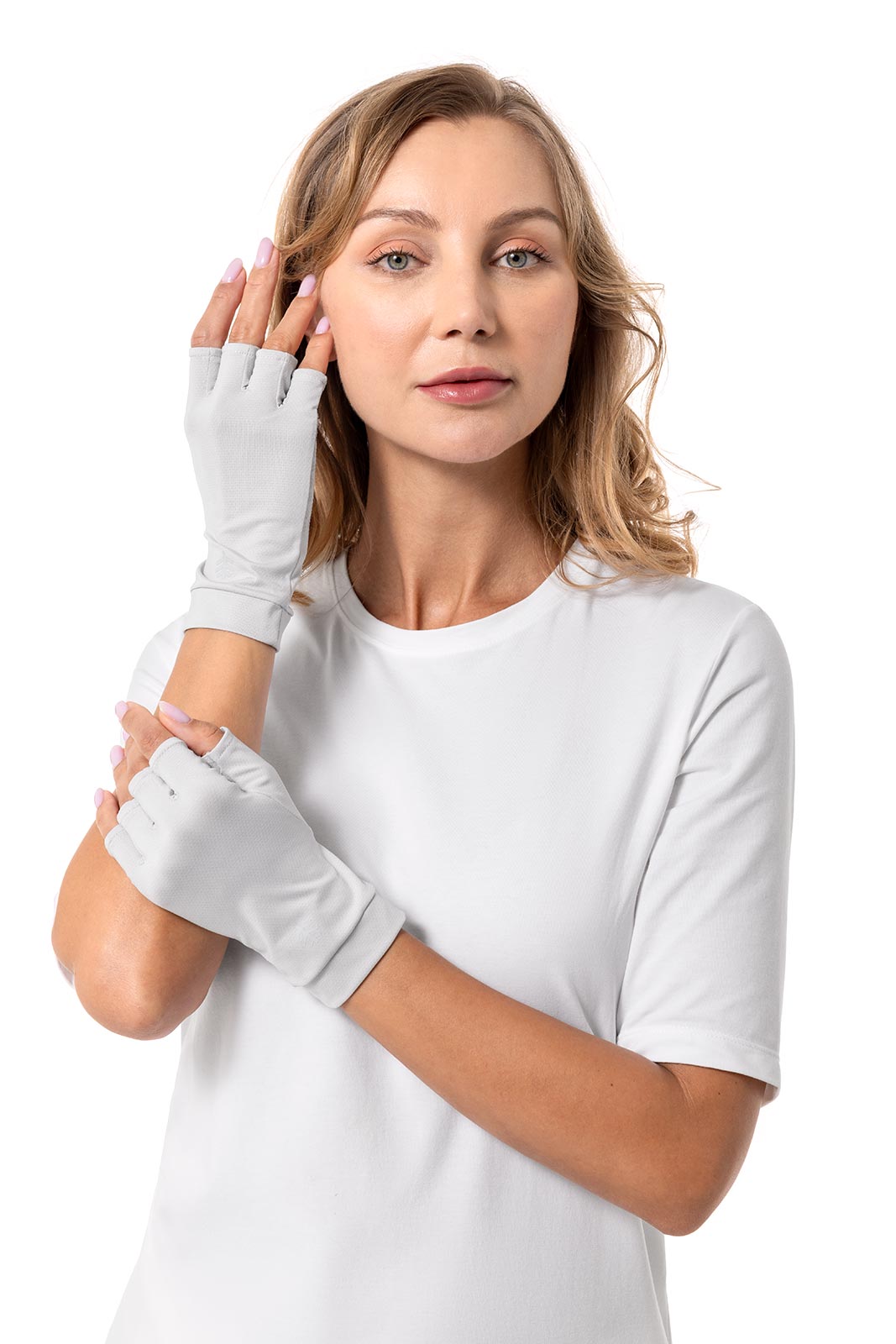 Unisex Ouray UV Fingerless Gloves | Sleek Grey
