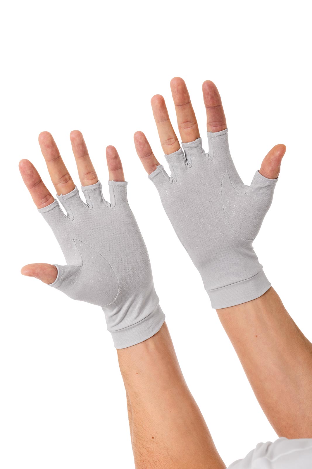Unisex Ouray UV Fingerless Gloves | Sleek Grey