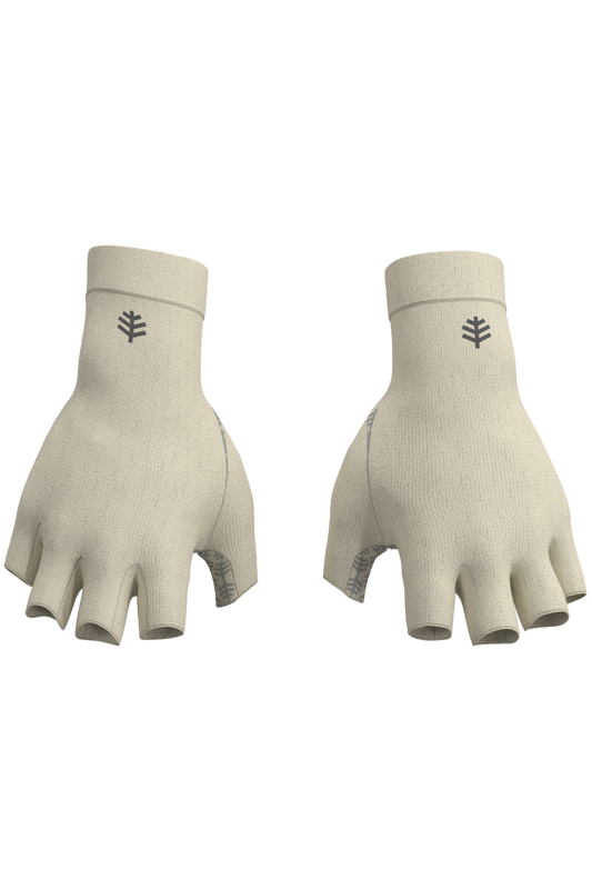 Unisex Ouray UV Fingerless Gloves | Vanilla