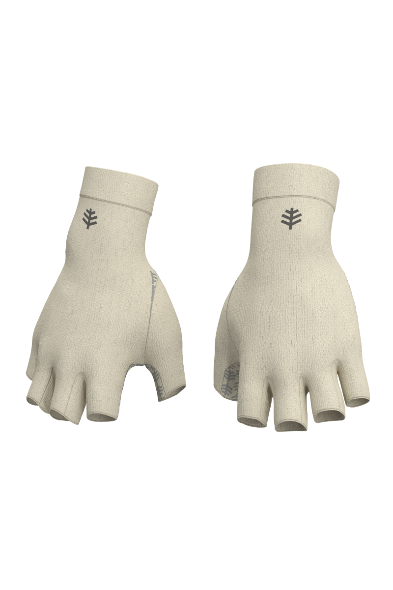 Unisex Ouray UV Fingerless Gloves | Vanilla