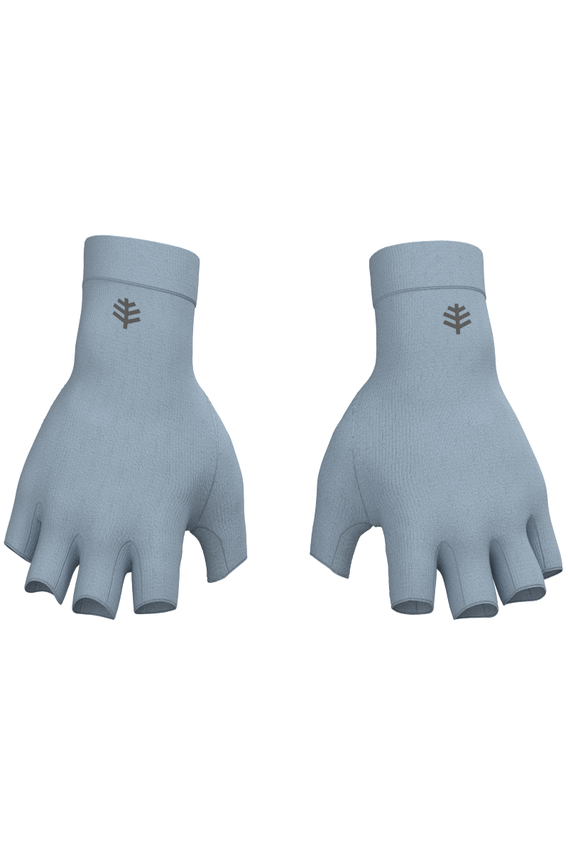 Unisex Ouray UV Fingerless Gloves | Light Blue