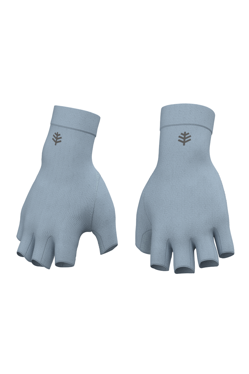 Unisex Ouray UV Fingerless Gloves | Light Blue