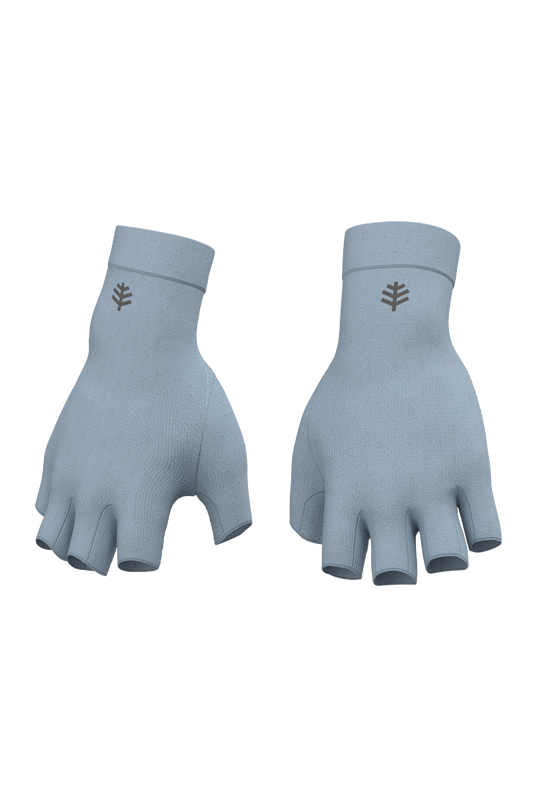 Unisex Ouray UV Fingerless Gloves | Light Blue