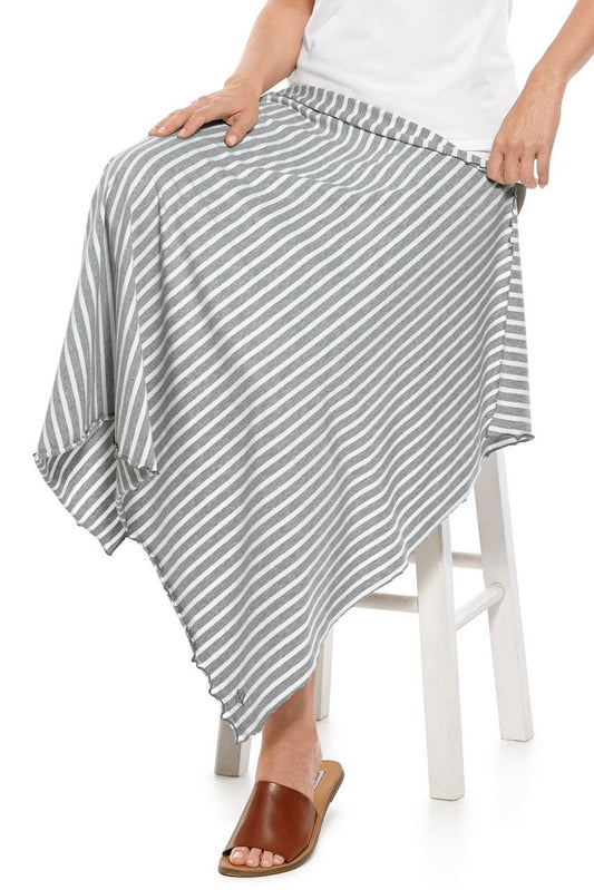 Women's Savannah Sun Blanket | Grey/White Stripe