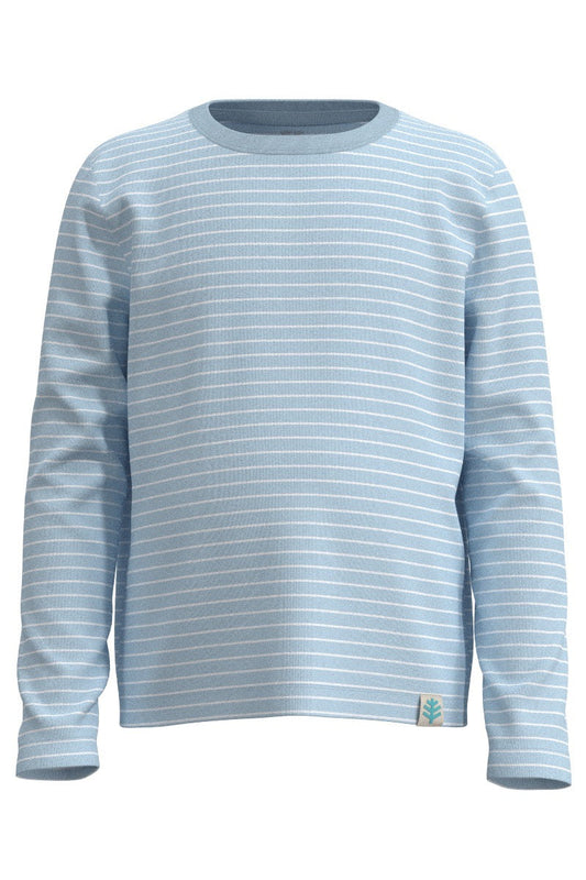 Kid's Coco Plum Everyday Long Sleeve T-Shirt | Skyride/White Stripe