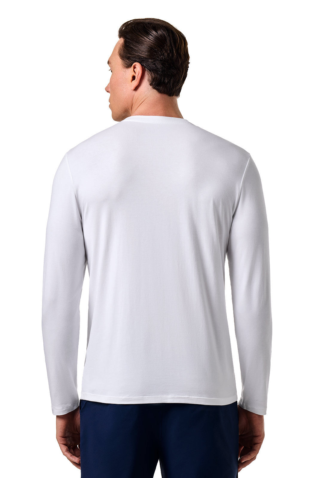 Men's Morada Everyday Long Sleeve V-Neck T-Shirt | White