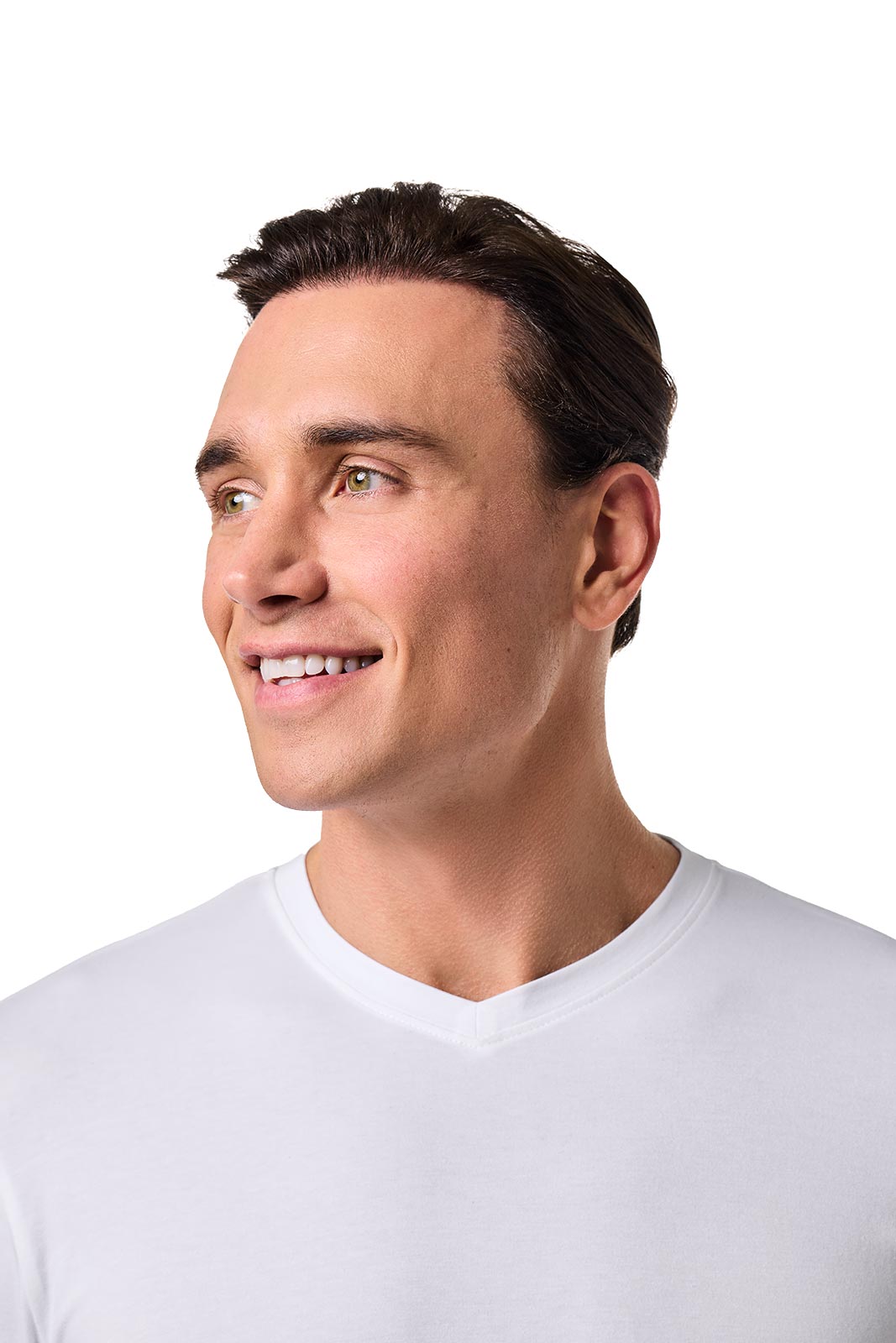 Men's Morada Everyday Long Sleeve V-Neck T-Shirt | White