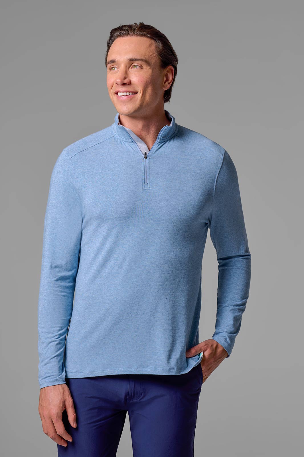Men's Sonora Quarter-Zip | Light Blue Heather
