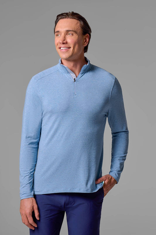 Men's Sonora Quarter-Zip | Light Blue Heather