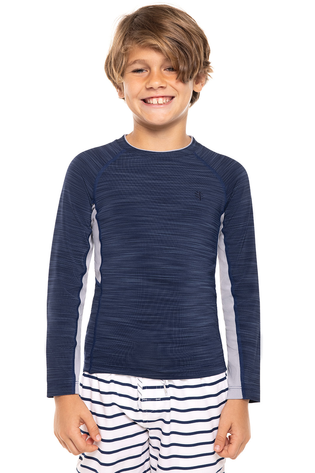 Kid's Ultimate Long Sleeve Rash Guard | Navy Line