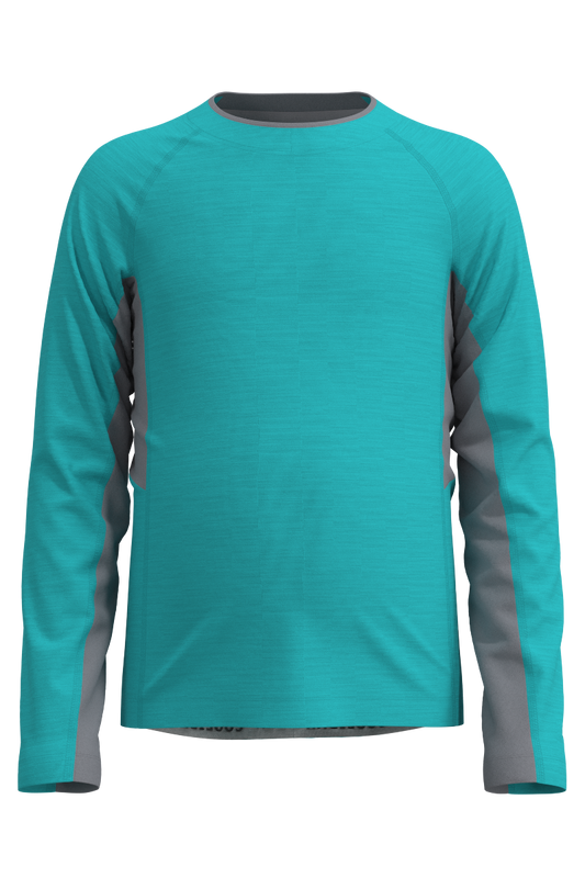 Kid's Ultimate Long Sleeve Rash Guard | Coolibar Blue Line
