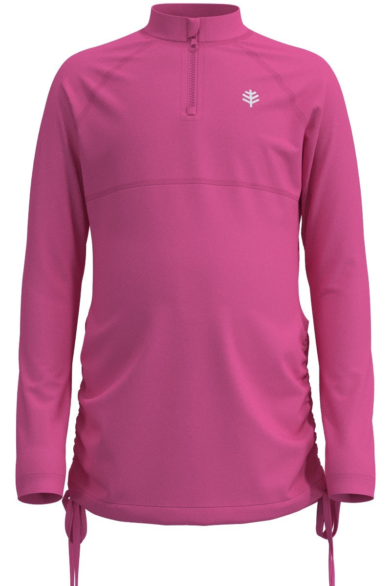 Kid's Lawai Ruche Swim Shirt | Tulip Pink
