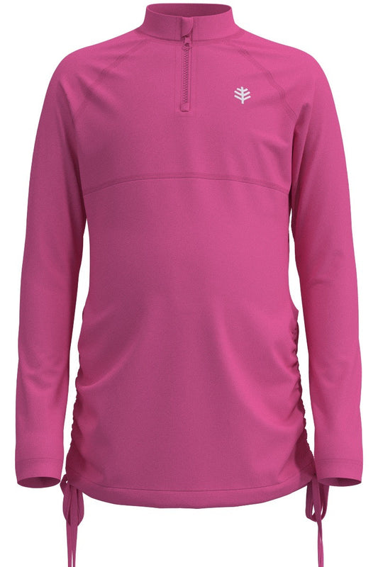Kid's Lawai Ruche Swim Shirt | Tulip Pink