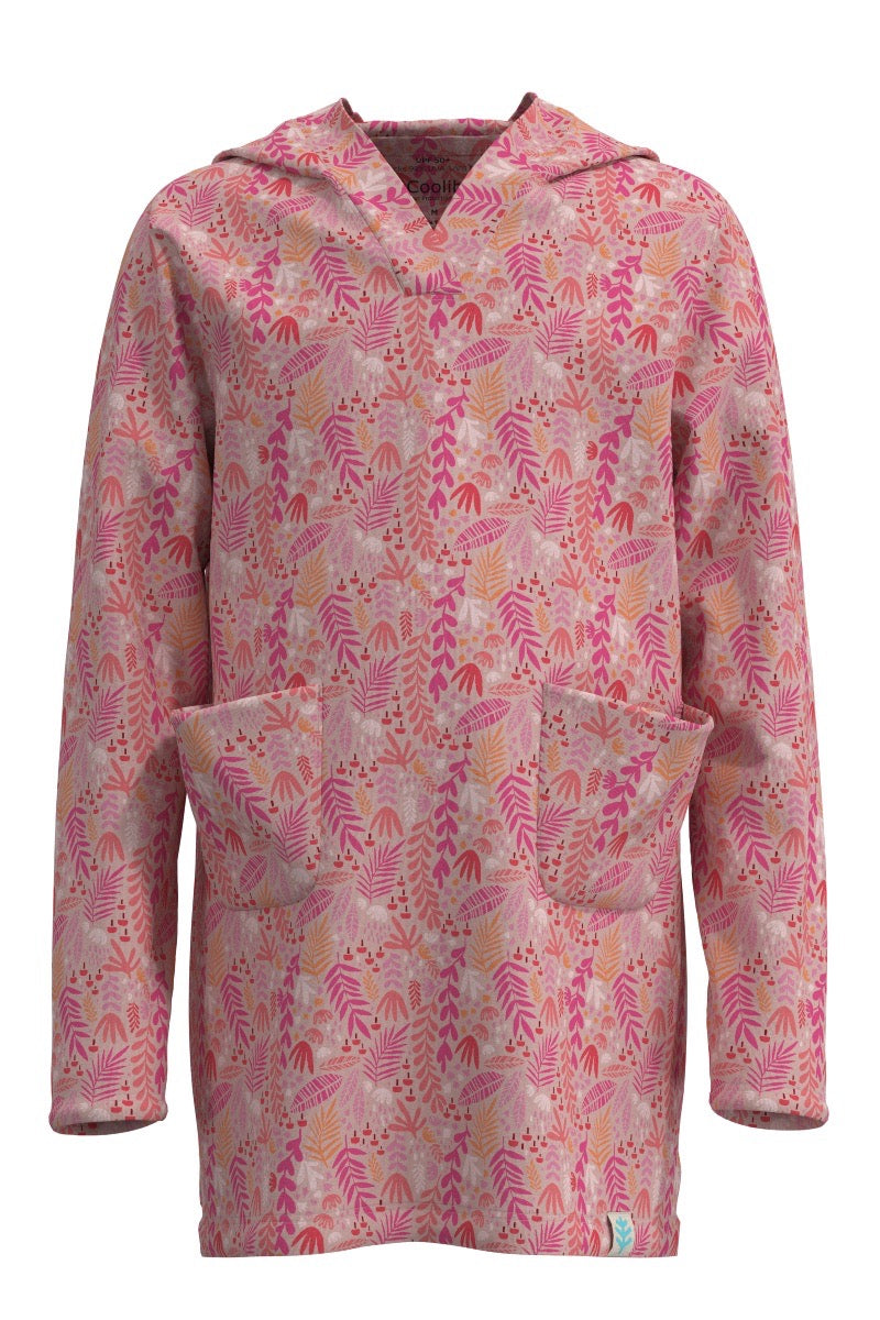 Kid's Catalina Beach Cover-Up Dress | Soft Pink Blooming Forest